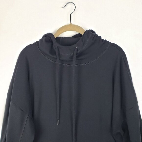 Woolx Pullover Hoodie Black Merino Blend Callie Relaxed Fit Womens XL - Picture 4 of 6
